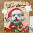 thumbnail image 4 of Merry Christmas Santa Maltese Scarf Twinkling Lights Xmas Holiday Cozy Sherpa Blanket Maltese Dog Lover Gifts Idea Warm Soft Throw Blanket - 00022, 4 of 5