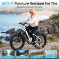 thumbnail image 6 of TST Electric Bike for Women, 750W E-Mountain Bike, 26" Fat Tire Electric Bike, 48V/15Ah Battery UL2849, 60Miles Long Range, 7-Speed Gear, 20mph Fast Ebike, 6 of 8