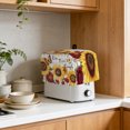 thumbnail image 3 of Toaster Cover 4 Slice, Sunflower Gray Check Dustproof Bakeware Oven Protector with Top Hook, Farmhouse Flowers Butterfly Waterproof Small Kitchen Appliance Toasters Dust Cover, 12"x11"x8", 3 of 8