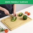 thumbnail image 2 of 20 in Large Cutting Board, Bamboo Wood Cutting Board for Kitchen with Handles and Juice Groove, Reversible Chopping Board for Meat, Cheese Board Charcuterie Serving Tray, 20 x 14 in, 2 of 8