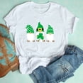 thumbnail image 4 of Meichang T-Shirts de la Saint-Patrick pour Femmes Col Rond T-Shirts de Vacances Trèfle Porte-Bonheur Graphique Hauts Manches Courtes Coupe Ample Hauts Saint-Patrick en Liquidation, 4 of 7