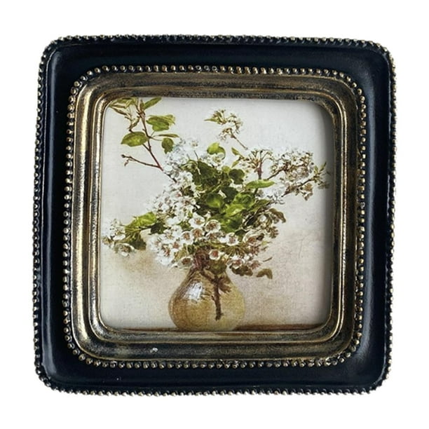 Marco de fotos ornamentado, arte de pared, decoración rústica para el hogar, decoración retro de mesa, exhibición de pared para comedor, galería,