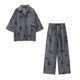 thumbnail image 1 of Conjunto de camisa y pantalones holgados de Jacquard para mujer, conjunto informal con estampado elegante, a la moda, para primavera y verano, novedad de 2024, 1 of 5
