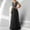 Black, variant on Womens Maxi Sequin Evening Dress Chiffon V Neck Sleeveless Patchwork Bridesmaid Prom Dresses Elegant Glitter Formal Gowns Beige M