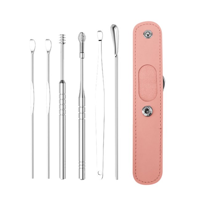 Qioperta Beauty Products,2Pc Ear Cleaner,Ear Cleaning In 2024 Earwax Cleaner Tool Set,Portable Ear Cleaning Kit,Ear Cleaner,Earwax Removal Tools With Leather