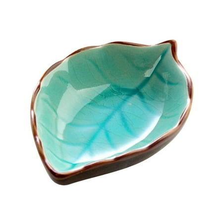 

NUOLUX Creative Handcraft Leaves Ceramic Plate Japanese Sushi Dish Snacks Kitchen Vinegar Seasoning Sauce (Random Pattern and Color)
