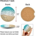 thumbnail image 3 of GZHJMY 2pcs Sea Beach Starfish Car Coaster for Drinks, Absorbent Ceramic Car Cup Holder Coasters with Cork Back and Finger Slot for Men Women Novelty Car Accessories, 3 of 5