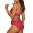 thumbnail image 5 of PFRNLF Tummy Control Swimsuits for Women Mesh Sexy One Piece Bathing Suits Slimming V Neck Swimwear, 5 of 6