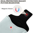 thumbnail image 3 of Haosy Mint Green Golf Mallet Putter Cover Strong Magnetic Leather Golf Club Headcover Closure, 3 of 7
