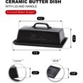 thumbnail image 2 of Bruntmor Elegant Porcelain Butter Dish with Lid, Covered Butter Keeper - Handle Design - Dishwasher Safe, 7.5 Inch Wide, Purple, 2 of 8
