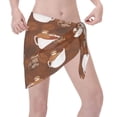 thumbnail image 3 of Disketp Sloths Need More Coffee Women Swimsuit Cover Up Short Chiffon Summer Beach Sarong Bikini Wrap Skirt Bathing Suit, 3 of 7