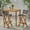 Natural Wood/Brown, variant on GDF Studio Omaha Outdoor Acacia Wood and Wicker 3 Piece Rectangular Bar Set, Dark Gray and Brown