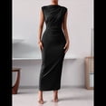 thumbnail image 4 of Vestido Ajustado Fruncido para Mujer, Color Negro, Talla XL, 4 of 7