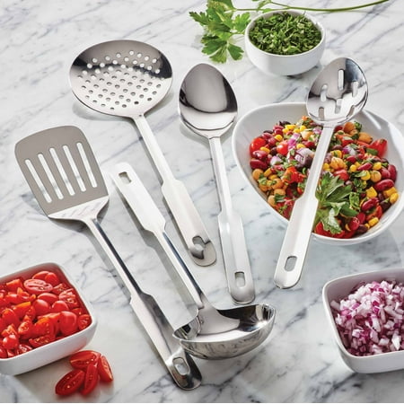 

Amco 5 Piece Stainless Steel Kitchen Utensil Set Dishwasher Safe