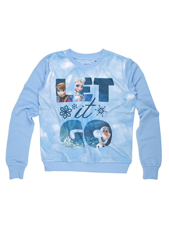 Disney Frozen Let It Go Mens Blue Sweater Shirt | M