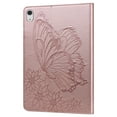 thumbnail image 6 of Feishell Case Fit for Apple iPad 10th Gen 10.9 inch 2022,Shockproof Retro Butterfly Embossed Pattern PU Leather Anti-scratch Card Slots Flip Kickstand Protective Case Cover,Rosegold, 6 of 11