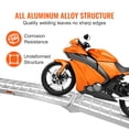 thumbnail image 6 of VEVOR Motorcycle Ramps, 750lbs Folding Loading Ramps for Pickup Trucks Bed, Trailers Ramp with Load Straps for Motorcycle, Dirt Bike, UTV, Lawn Mower, Truck, Snowblower,Cargo Trailer,89"L x 12"W,1Pc, 6 of 9
