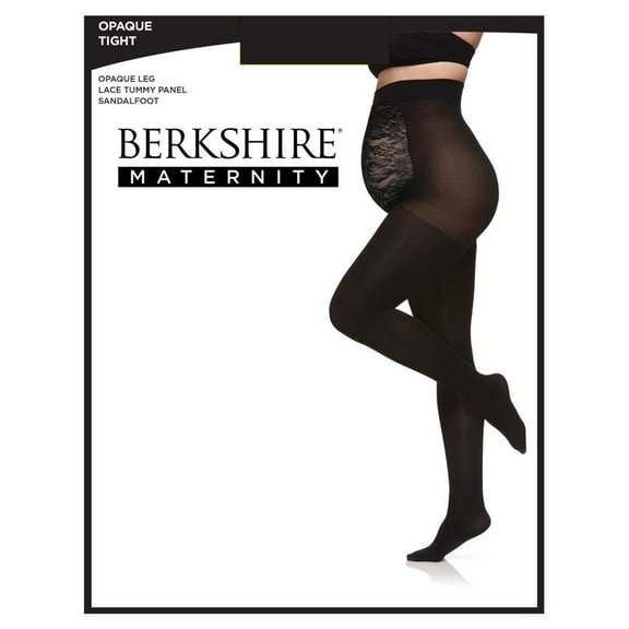 Women's Berkshire 5701 Maternity Opaque Leg Hosiery (Black B)