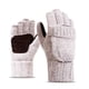 thumbnail image 1 of Guantes de lana con aislamiento térmico sin dedos para mensajes de texto para mujeres y hombres, guantes convertibles de punto cálidos de invierno con solapa, 1 of 6