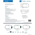 thumbnail image 5 of Malibu Home Arashi Oval Soaking Bathtub 72"x 40"x 22" in White, 5 of 5