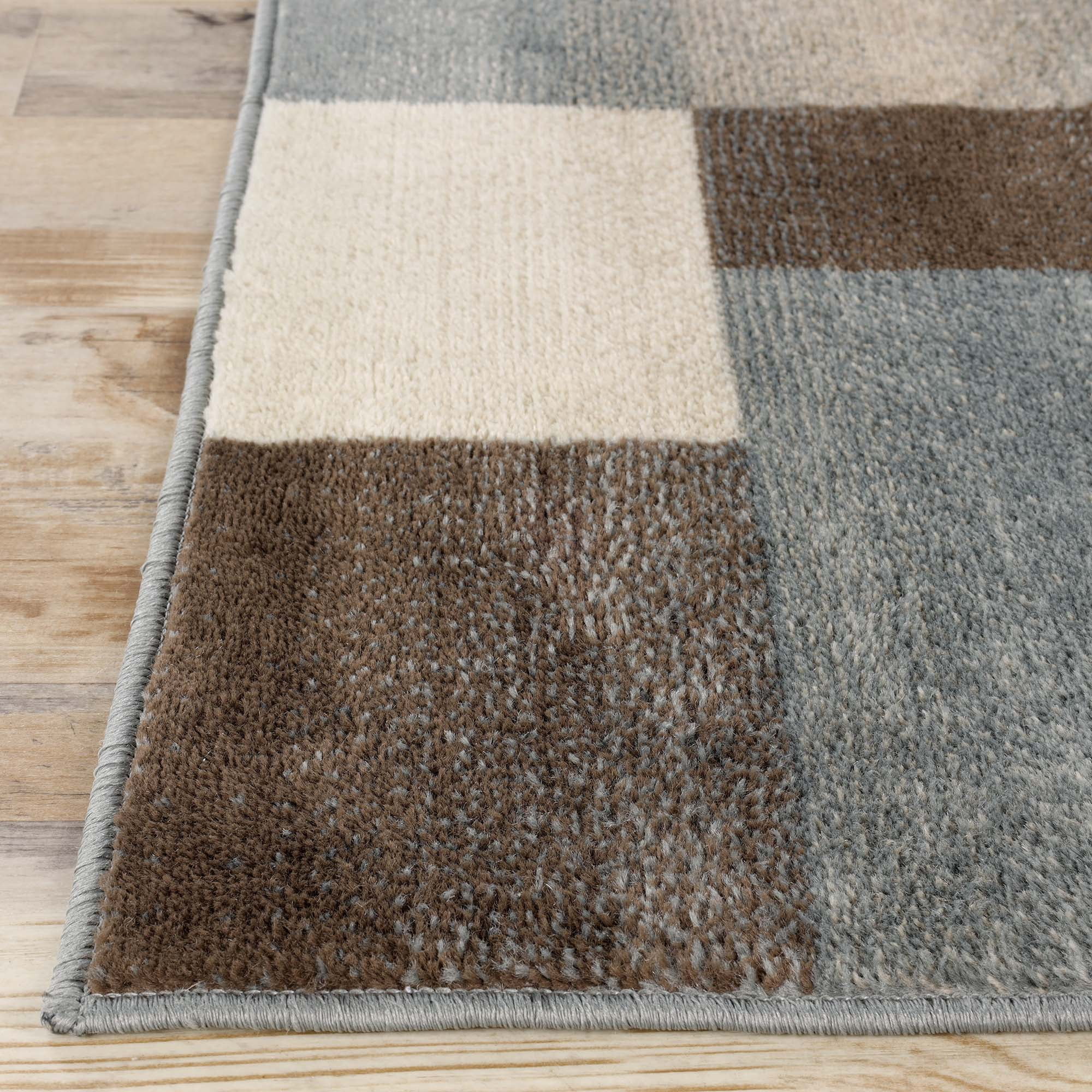 Superior Modern Geometric Fire Retardant and Anti-Static Indoor Area Rug, 5'x8', Grey