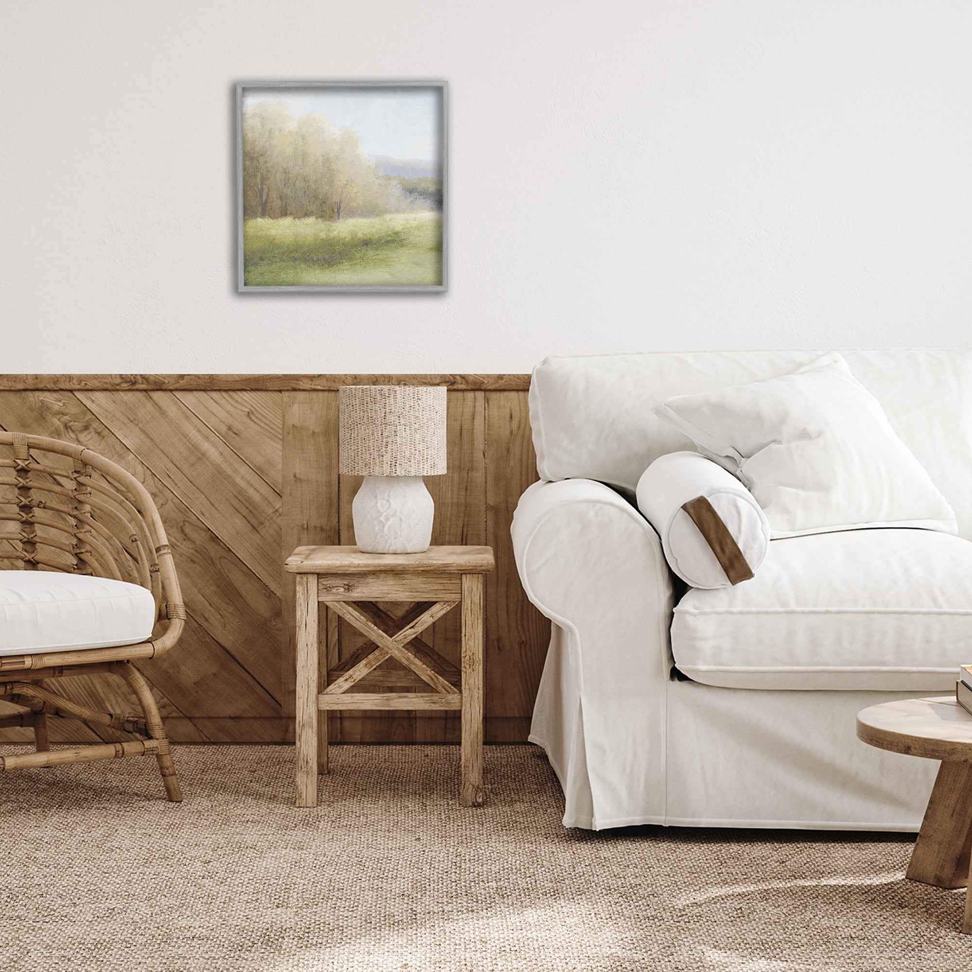 Stupell Industries Within Familiar Place Meadow Gray Framed Giclee Art, design by Michael Marcon