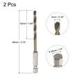 thumbnail image 2 of Uxcell 2 Pack High Speed Steel Twist Drill Bit, 4mm Drilling Dia. with 1/4 Inch Hex Shank 95mm Length, 2 of 4