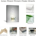 thumbnail image 6 of Zen Canvas Wall Art White Lotus Flower Bloom in Water Picture Prints Wall Decor Framed Grey Painting for Yoga Spa Meditation Spiritual Room Decor, 6 of 7