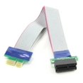 thumbnail image 1 of Pci- Pci-e 1x Riser Ribbon Extender Flex Relocate Cable Silver, 1 of 5