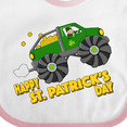 thumbnail image 4 of Inktastic Happy St. Patrick's Day Monster Truck with Leprechaun Boys or Girls Baby Bib, 4 of 4