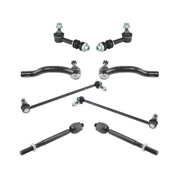 Front and Rear Tie Rod End and Sway Bar Link Kit 8 Piece - Compatible with 2006 - 2018 Toyota RAV4 2007 2008 2009 2010 2011 2012 2013 2014 2015 2016 2017