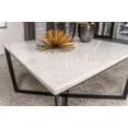 thumbnail image 4 of Tobin Square Marble Top Coffee Table White and Black, 4 of 7