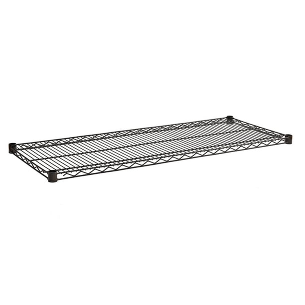 HSS Extra Wire Shelf 16"x48", Fits 1" Pole Diameter, Black, 1PACK