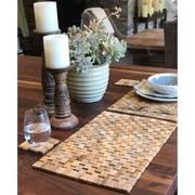 Hip-o Modern Living Handmade Table Place Mats, Wooden, Brown, 2 lb, 2 Count