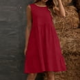 thumbnail image 3 of Kukoosong Women's Sleeveless Tank Dress with Pockets, Round Neck Midi Casual A-Line Flowy Summer Dress for Everyday Wear, Beach Vacation Loose Fit Dress, 3 of 6