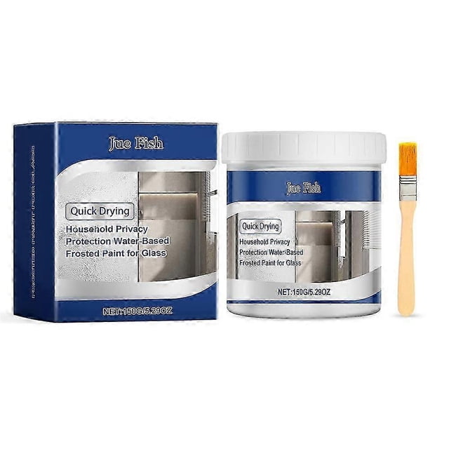 1-3x Window Film Glass Frosting Paint 150g Window Paint With Brush Waterproof And UV Resistant Paint For Window Shower Room Bathroom 1pc