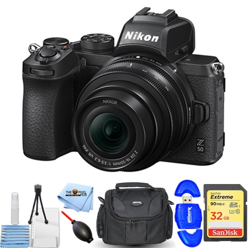 Nikon Z50 Mirrorless Digital Camera with 1650mm Lens Starter Bundle