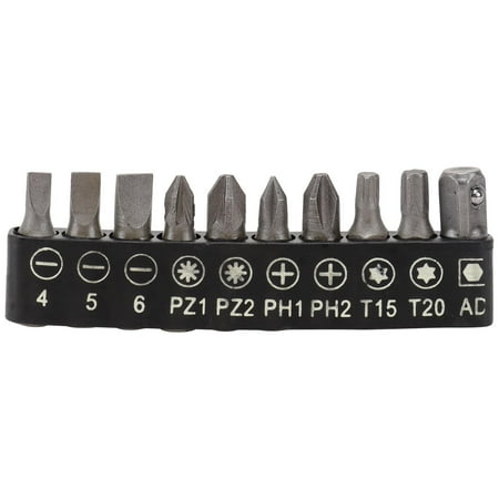 

1 Set of Electric Drill Bits with Universal Connection Rod Screwdriver Bit Black