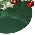thumbnail image 4 of Green Christmas Tree Skirt, CXALSSY 48 inches Round Christmas Tree Skirt for XMAS Party Christmas Tree Decoration, 4 of 6