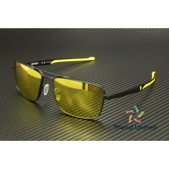 FERRARI SCUDERIA FZ5001 101 V9 Matte Black Yellow 60 mm Men's Sunglasses