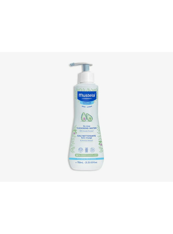 Mustela Baby Cleansing Water - No-Rinse Micellar Water - with Natural Avocado & Aloe Vera - for Baby's Face, Body & Diaper  10.14 fl. oz.