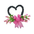 thumbnail image 1 of Corona de corazón de tulipanes artificiales, adorno colgante, guirnalda floral moderna, para colgar para la oficina, 1 of 9