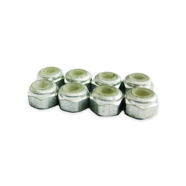 Tuerca de seguridad Vogacara M3 8 piezas Aleación de aluminio para Hobbico Dromida Premium Plata