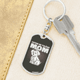 thumbnail image 6 of Cute White Dog Mom  Stainless Steel or 18k Gold Premium Swivel Dog Tag Keychain, 6 of 16