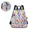 thumbnail image 5 of FORMRS Women's Travel Backpack Purse Anti-Theft Hidden Pockets Casual Shoulder Bag, Purple Wildflower Pattern, 5 of 7