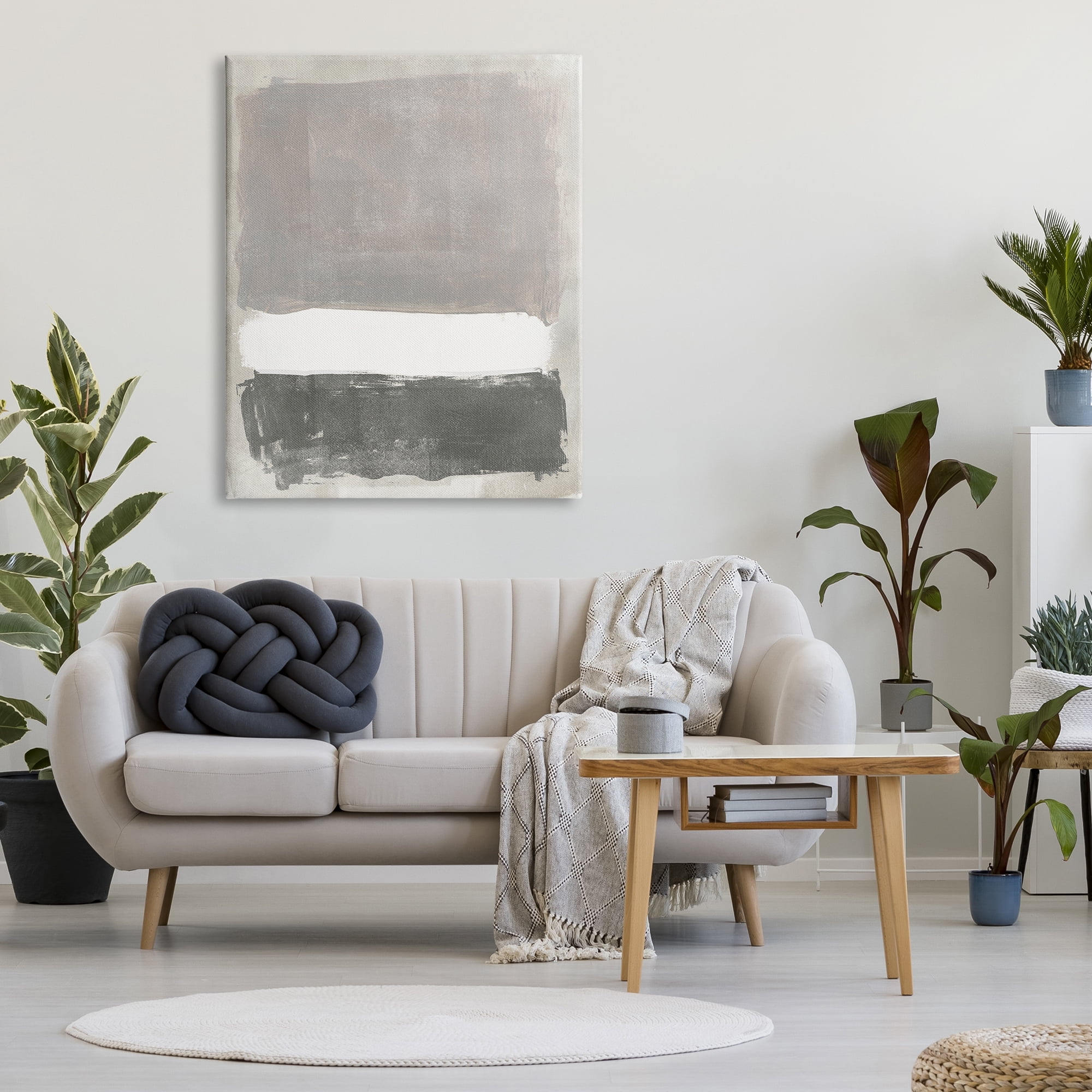 Stupell Industries Abstract Neutral Tones Modern Blocked Shapes Painting Gallery Wrapped Canvas Print Wall Art, Design by Jennifer Paxton Parker