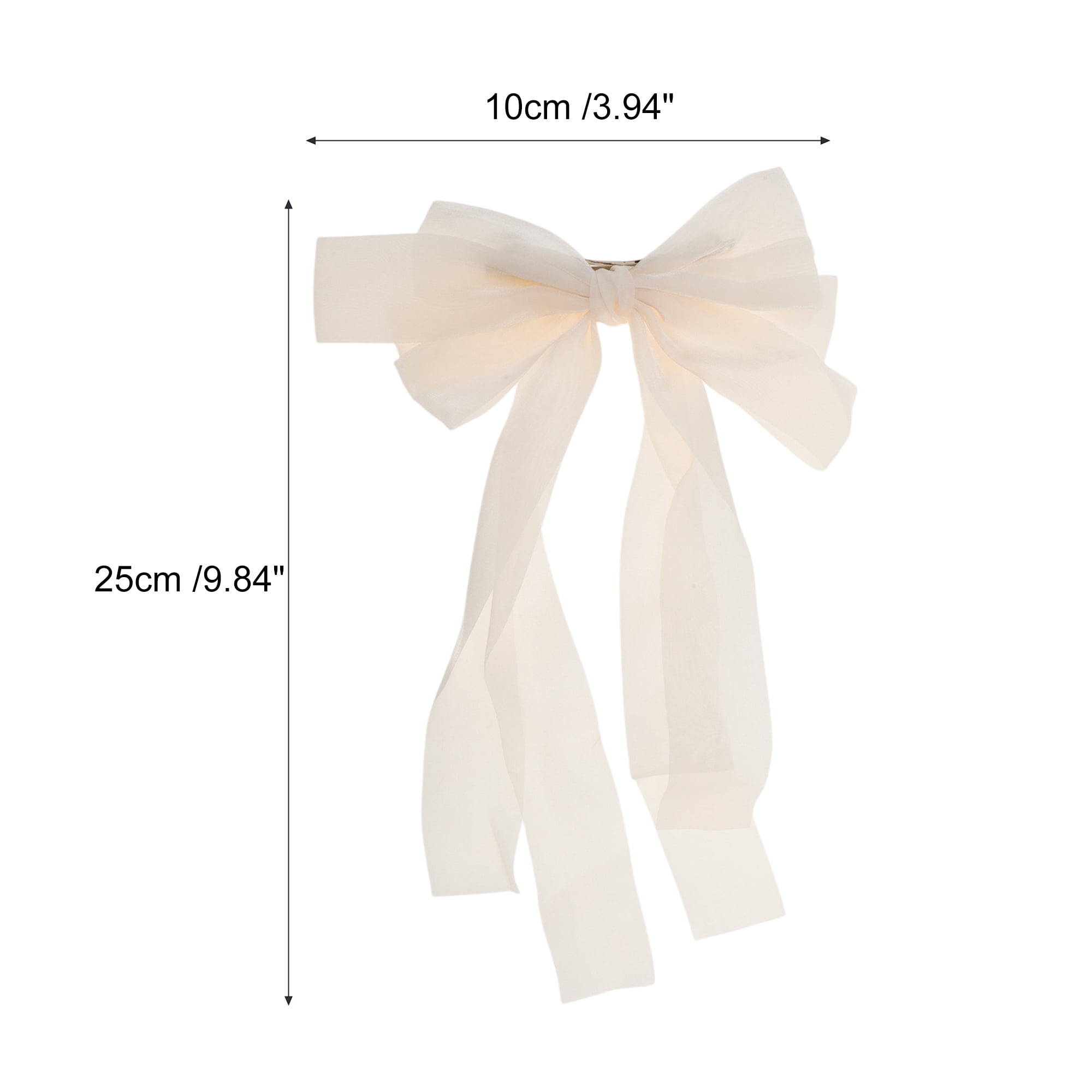 Unique Bargains Fashion Ribbon Bow Hair Clip for Hair Styling and Use - 1 Piece Yellow
