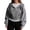 26#Dark Gray, variant on Womens Cropped Zip Up Hoodie Y2K Long Sleeve Sweatshirt Casual Loose Fit Jacket Black 2XL