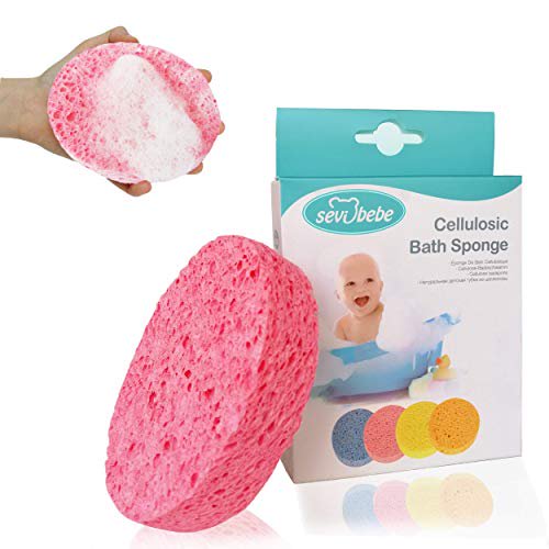Sevi Baby Cellulose Bath Sponge 100 All Natural Pure Baby Bath Sponge Biodegradable Hypoallergenic Soft Absorbent Sponge For Baby S Skin Made In Turkey Pink Walmart Com