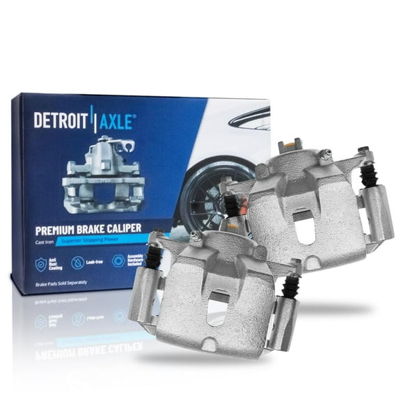 Detroit Axle - 2pc Front Brake Calipers for 2003-2008 Honda Pilot Brake Calipers with Brackets 2004 2005 2006 2007 Replacement